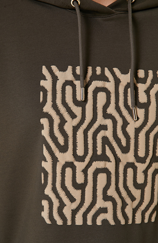 Haki Baskılı Sweatshirt