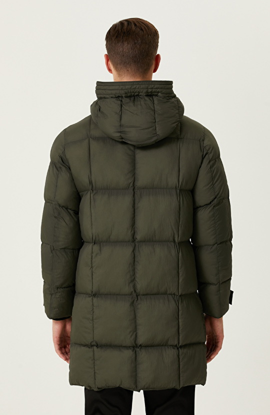 Haki Çıtçıtlı Casual Kaban