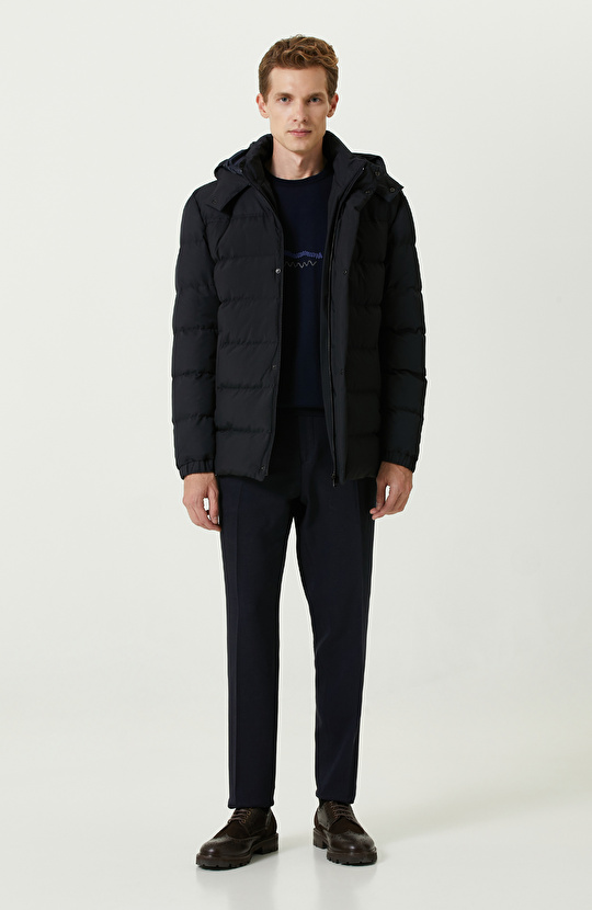 Lacivert Bisiklet Yaka Kazak