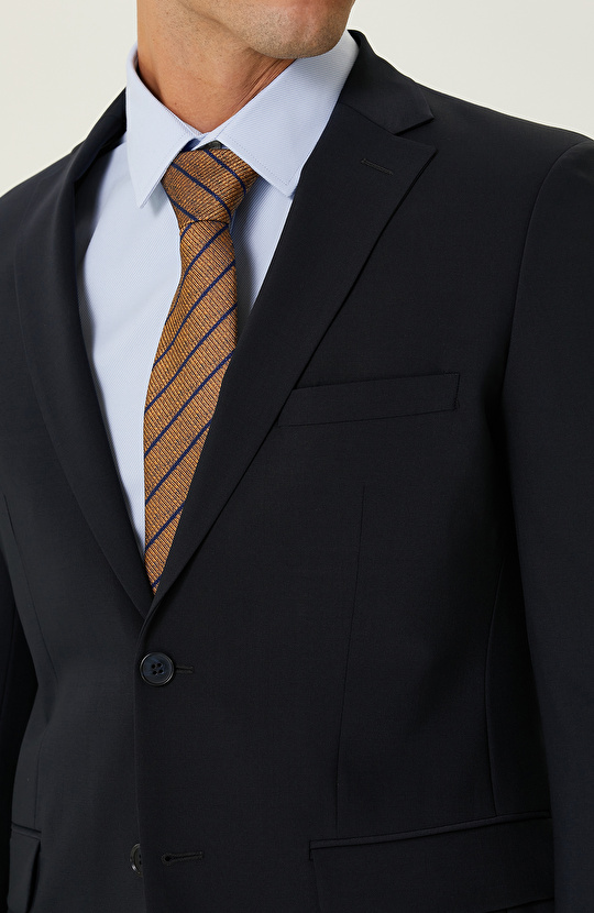 Lacivert Mono Yaka Takım Elbise