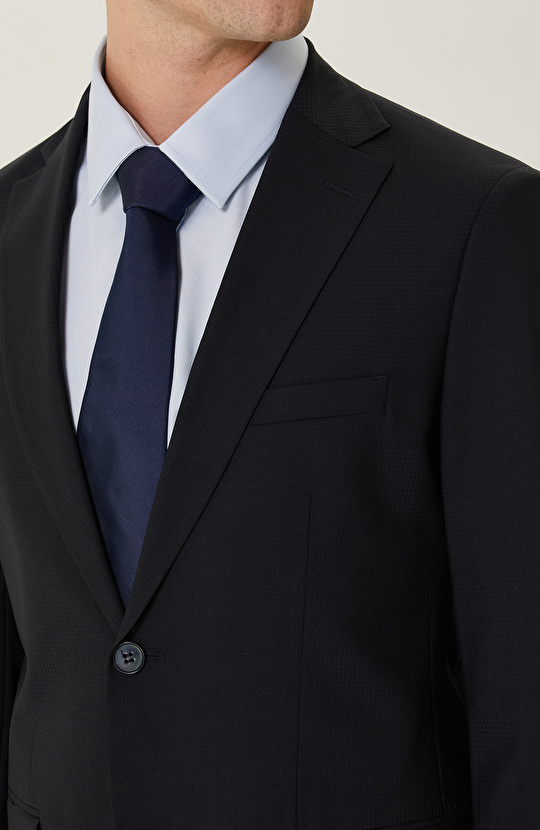 Lacivert Pötikareli Takım Elbise