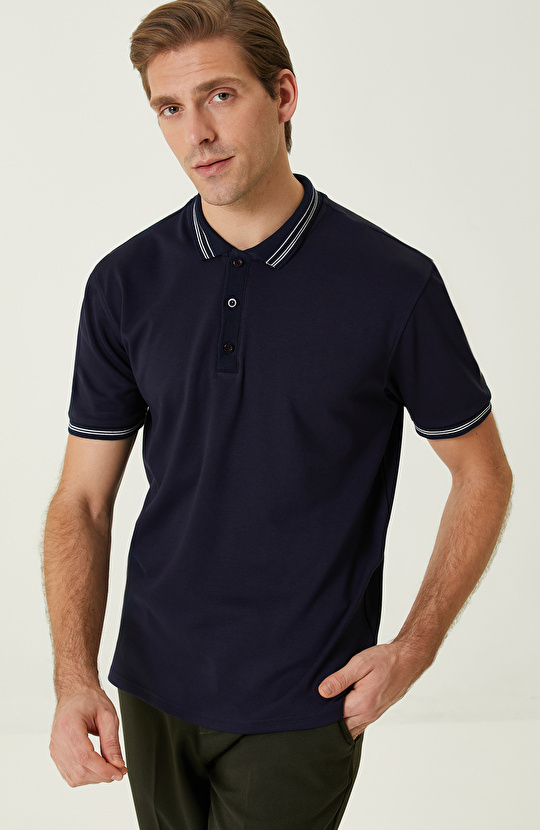 Lacivert Polo Yaka T-shirt
