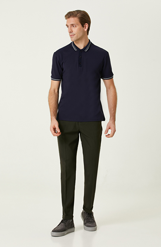 Lacivert Polo Yaka T-shirt