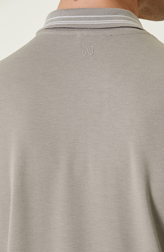 Gri Polo Yaka T-shirt