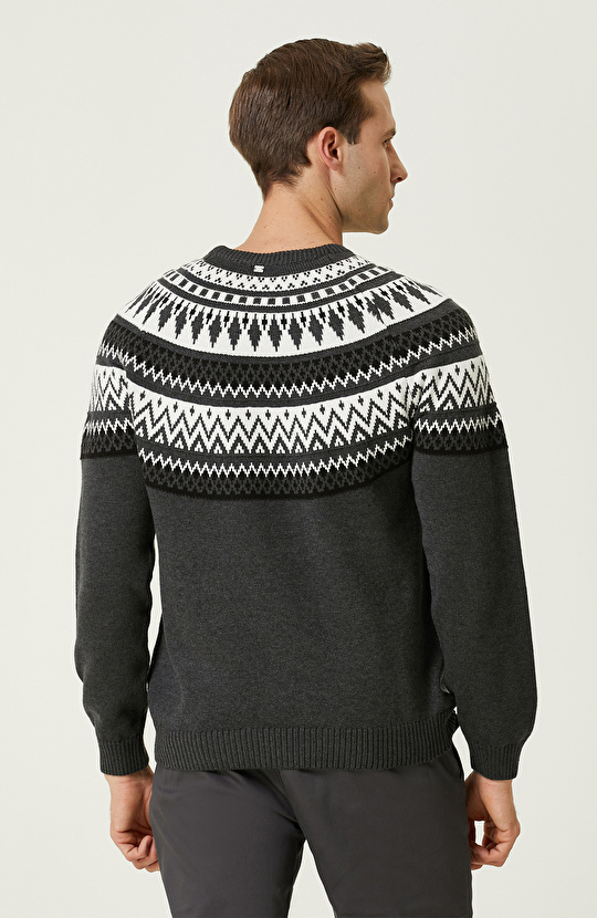 Antrasit Desenli Kazak