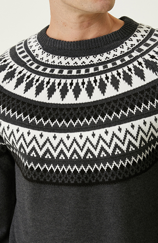 Antrasit Desenli Kazak