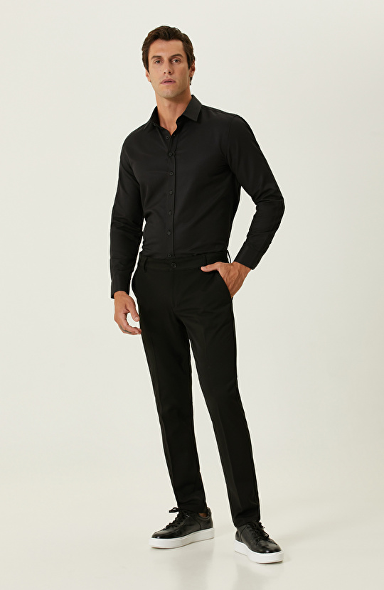 Siyah Diyagonal Gömlek