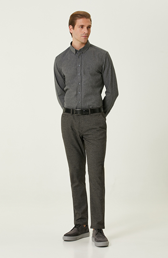 Antrasit Flanel Gömlek