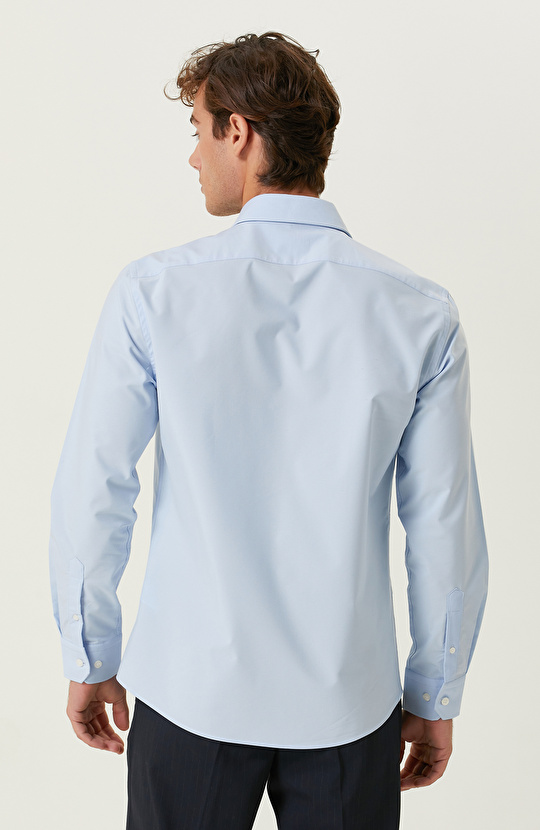 Açık Mavi Likralı Gömlek