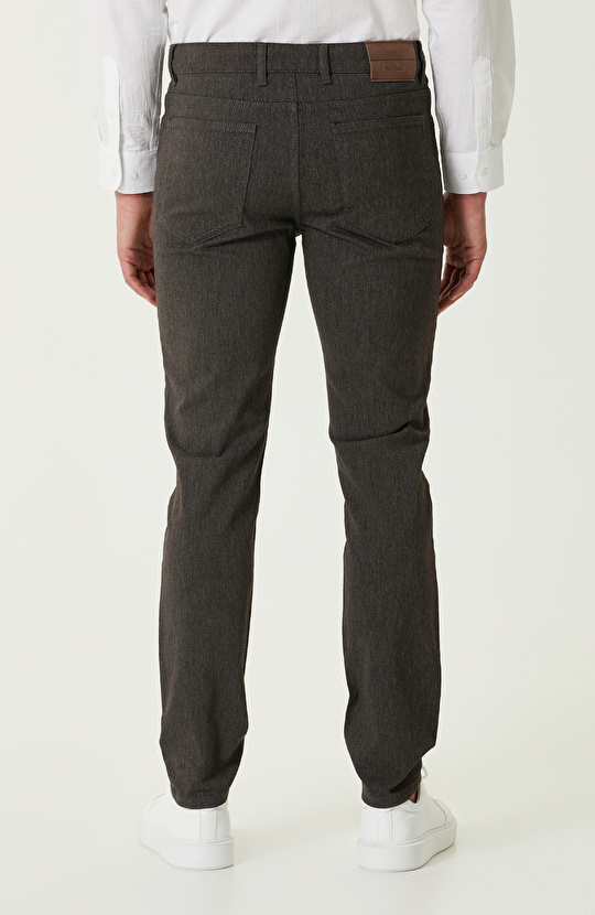 Açık Kahverengi Diyagonal Casual Pantolon