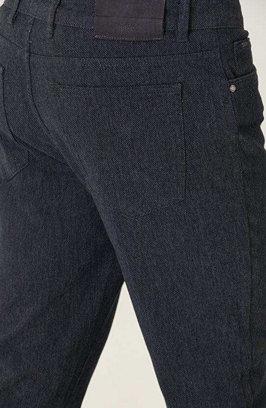 Lacivert Diyagonal Casual Pantolon