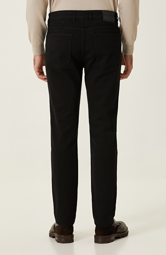 Siyah Diyagonal Casual Pantolon