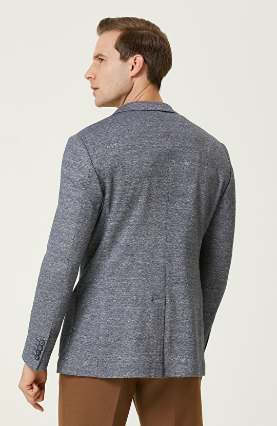 Lacivert Desenli Ceket