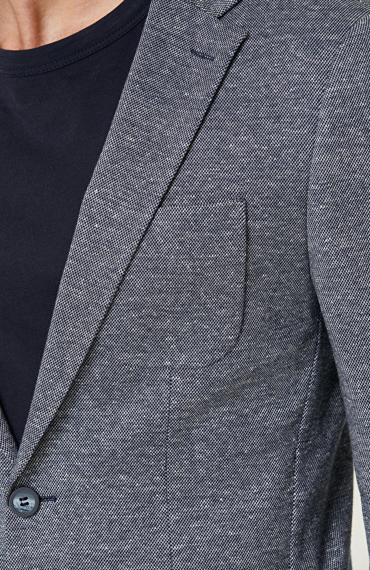 Lacivert Desenli Ceket