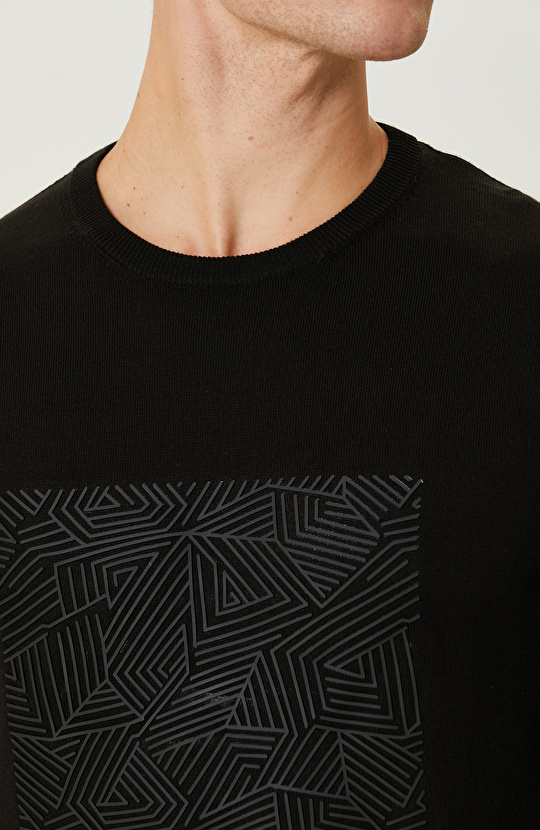 Siyah Baskılı Kazak