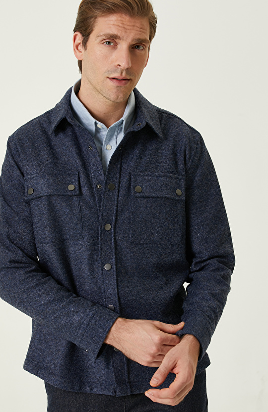 Indigo Dış Gömlek