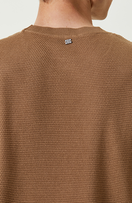 Camel Pirinç Örgü Kazak