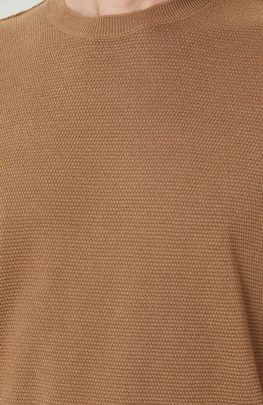 Camel Pirinç Örgü Kazak