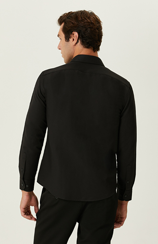 Siyah Diyagonal Gömlek