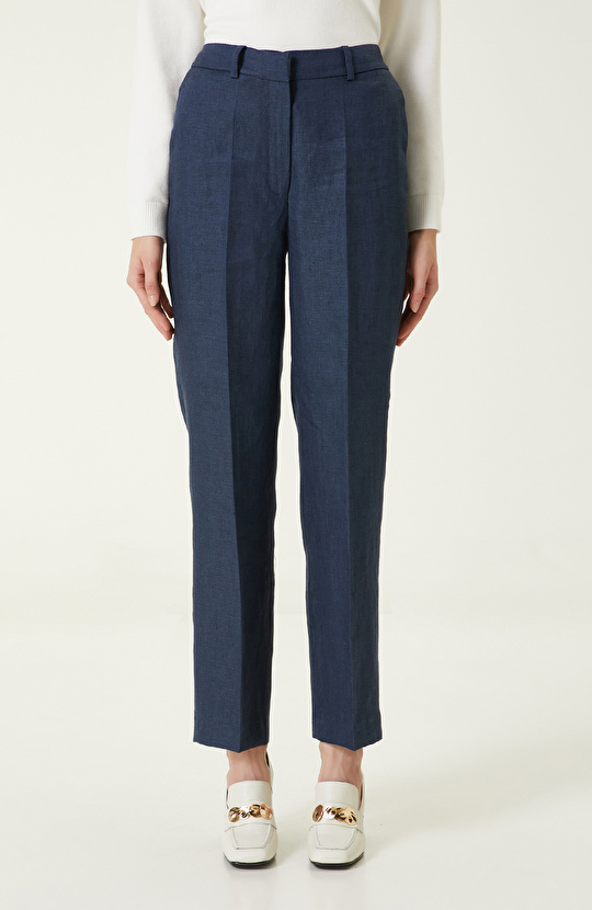 İndigo Keten Pantolon