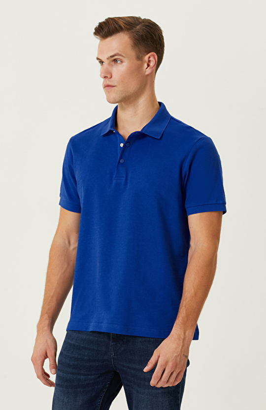 Saks Pamuklu Polo Yaka Tshirt