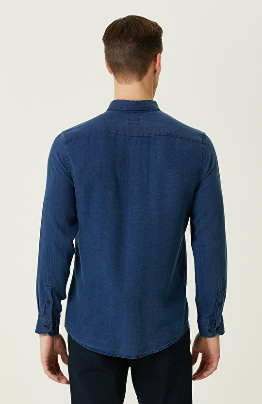 Indigo Armürlü Gömlek
