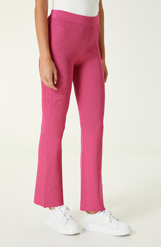 Fuşya Triko Pantolon