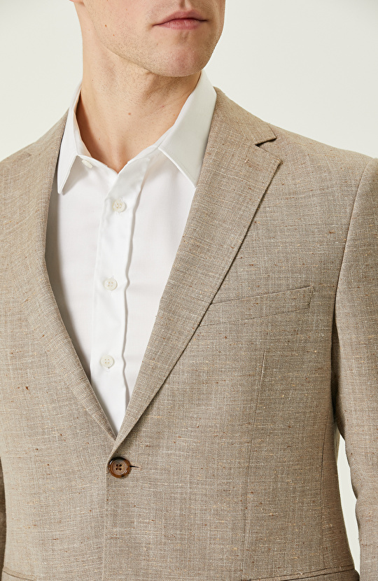 Limited Loro Beige Suit Made of Piana Fabric