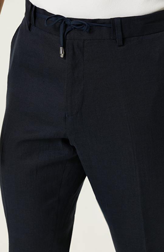 Lacivert Keten Takım Elbise