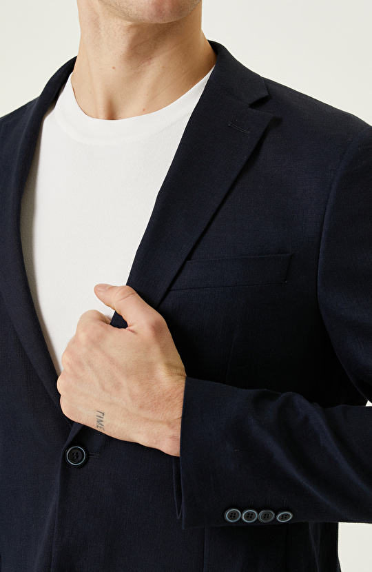 Lacivert Keten Takım Elbise