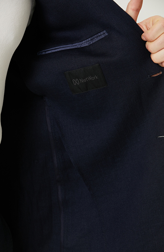 Lacivert Keten Takım Elbise