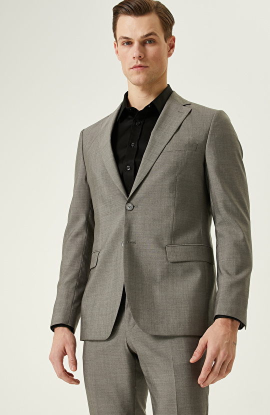 Gri Yün Takım Elbise