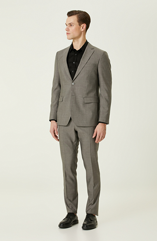 Gri Yün Takım Elbise