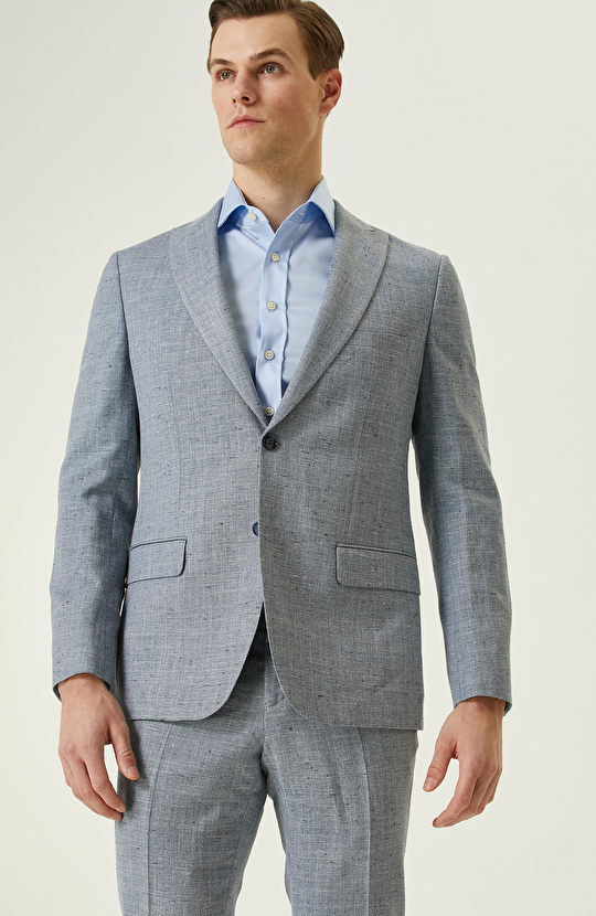 Loro Piana Kumaşıyla Üretilmiş  Limited Açık Mavi Takım Elbise