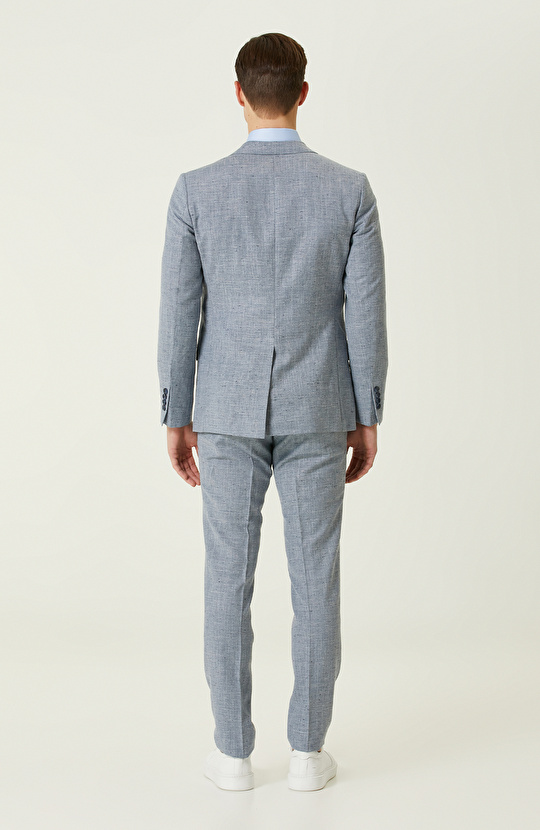 Loro Piana Kumaşıyla Üretilmiş  Limited Açık Mavi Takım Elbise