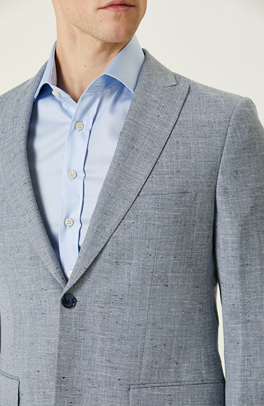 Loro Piana Kumaşıyla Üretilmiş  Limited Açık Mavi Takım Elbise