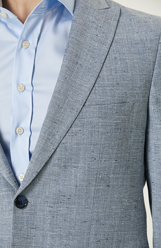 Loro Piana Kumaşıyla Üretilmiş  Limited Açık Mavi Takım Elbise