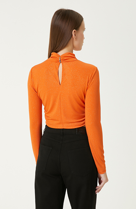 Turuncu Crop Bluz
