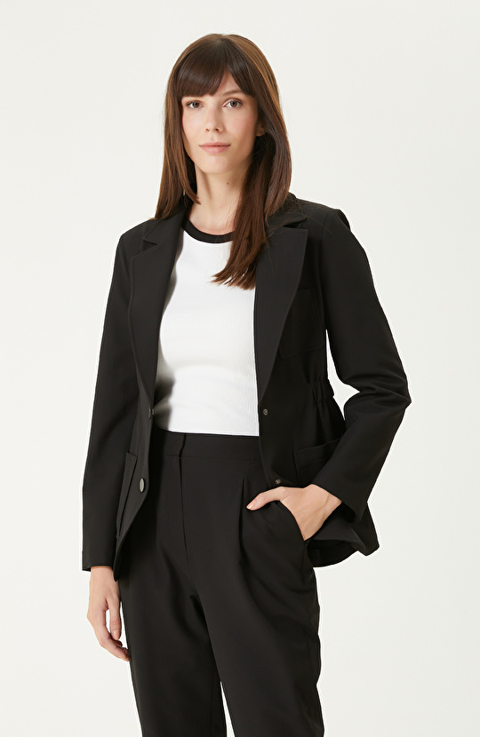 Siyah N-Tech Gofreli Ceket Siyah N-Tech Gofreli Ceket