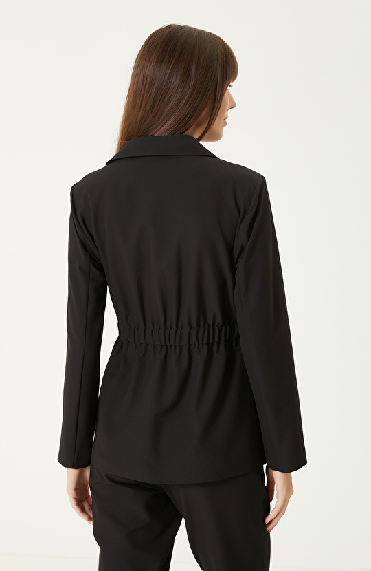 Siyah N-Tech Gofreli Ceket