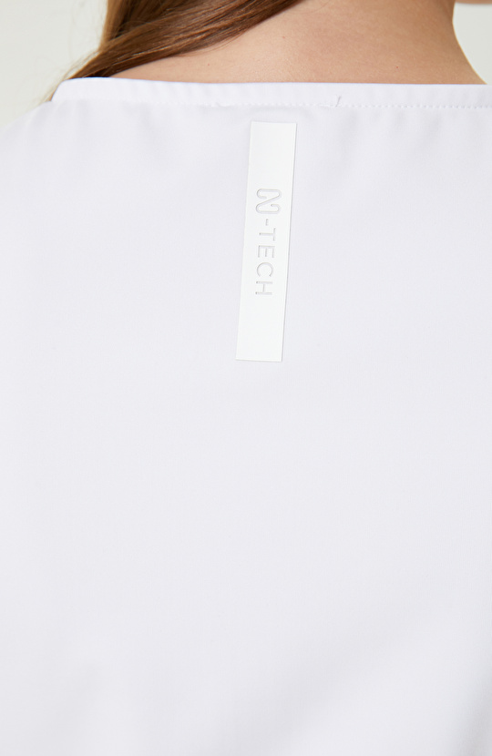 N-Tech Kırık Beyaz Crop Bluz