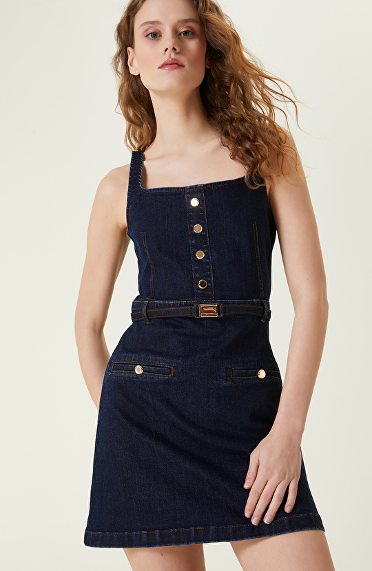 Indigo Denim Elbise