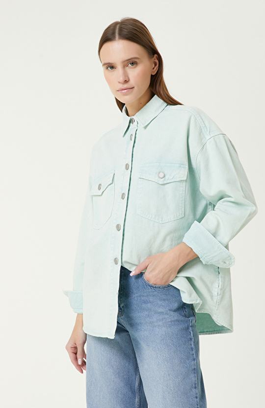 Mint Nane Denim Gömlek Mint Nane Denim Gömlek