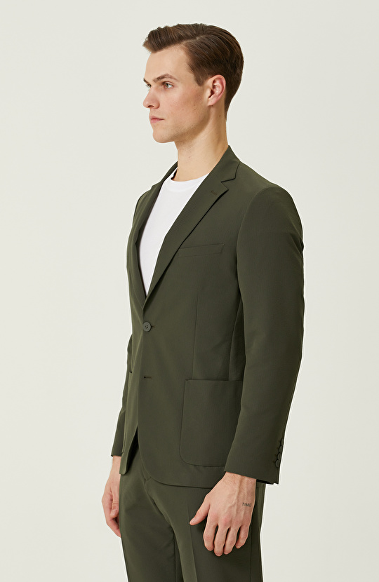 N-Tech Haki Gofreli Ceket