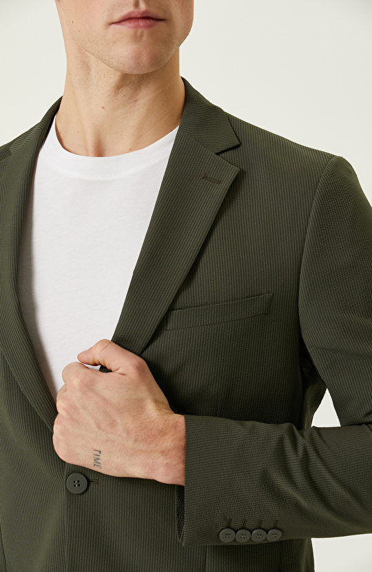 N-Tech Haki Gofreli Ceket