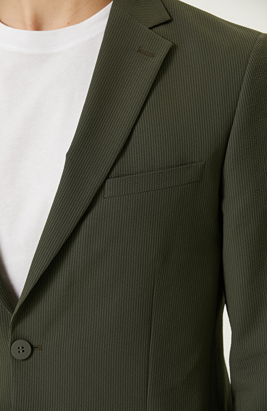 N-Tech Haki Gofreli Ceket