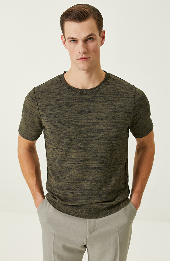 Haki Lacivert  Erkek Kazak