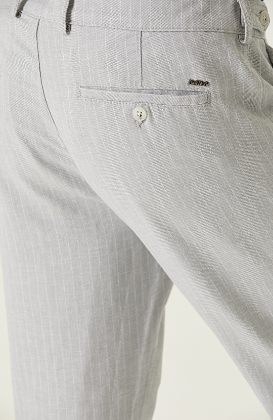 Gri Çizgili Pantolon