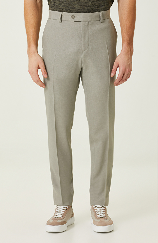 Açık Haki Armürlü Pantolon