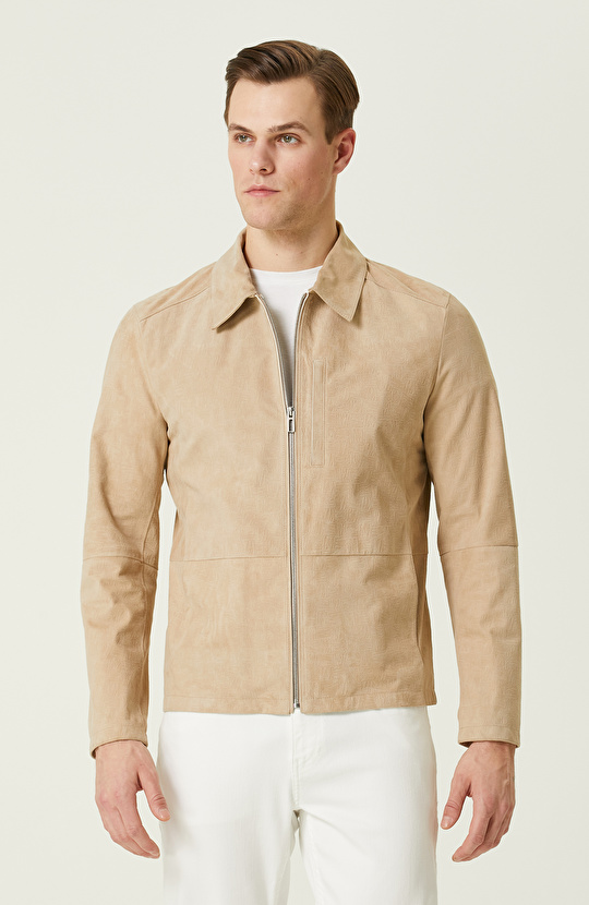  Limited Bej Süet Mont